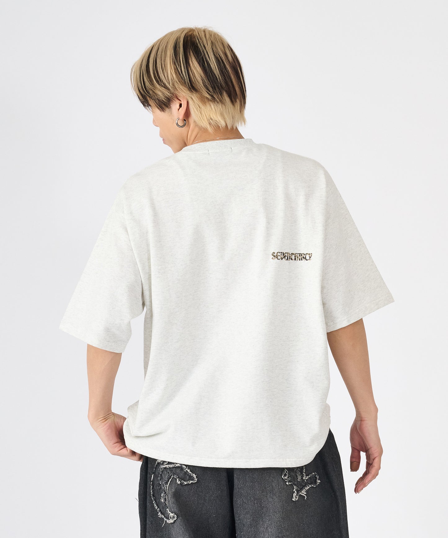 カモフラ発泡プリント半袖Tシャツ