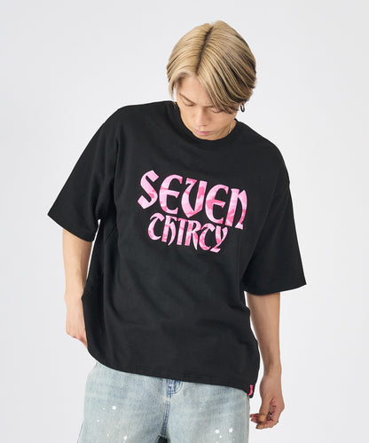 カモフラ発泡プリント半袖Tシャツ