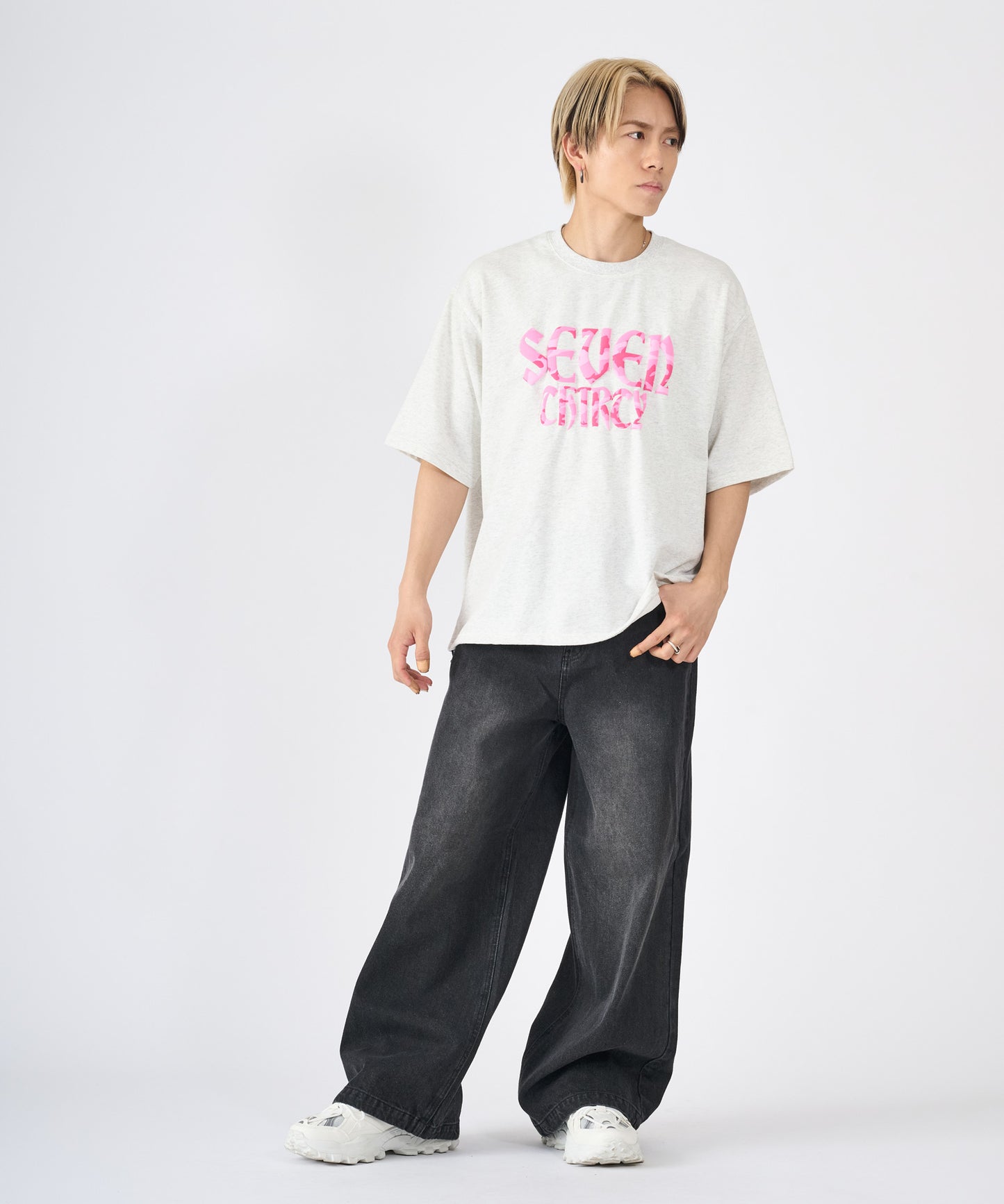 カモフラ発泡プリント半袖Tシャツ