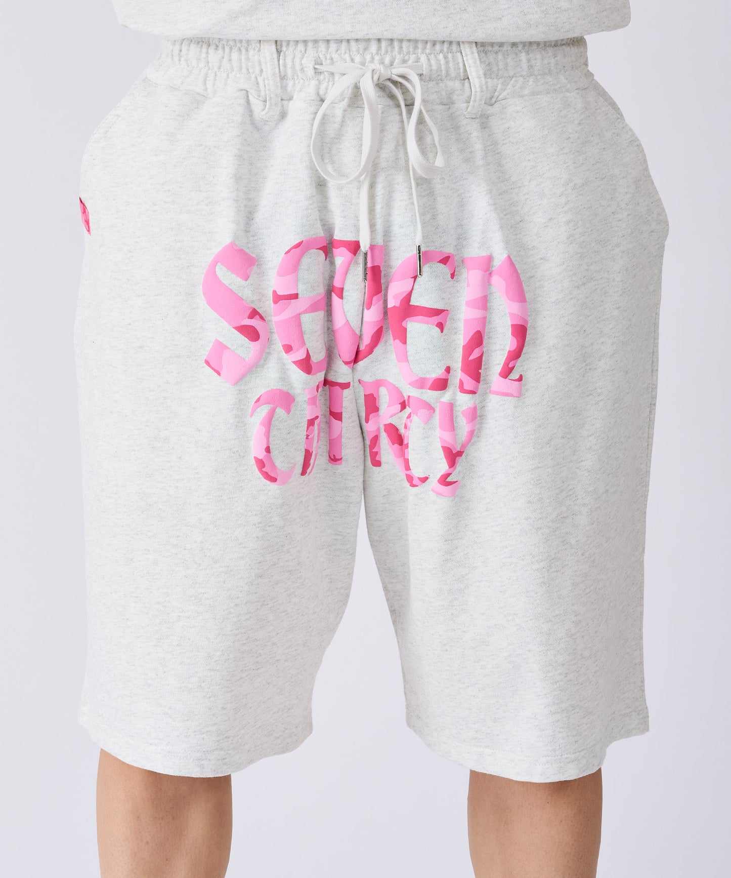 カモフラ発泡プリントショートパンツ