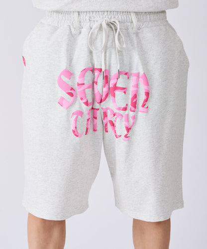 カモフラ発泡プリントショートパンツ