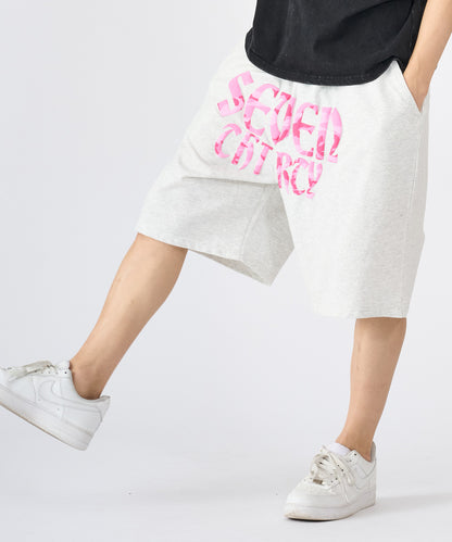 カモフラ発泡プリントショートパンツ