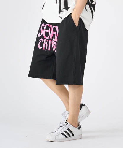 カモフラ発泡プリントショートパンツ