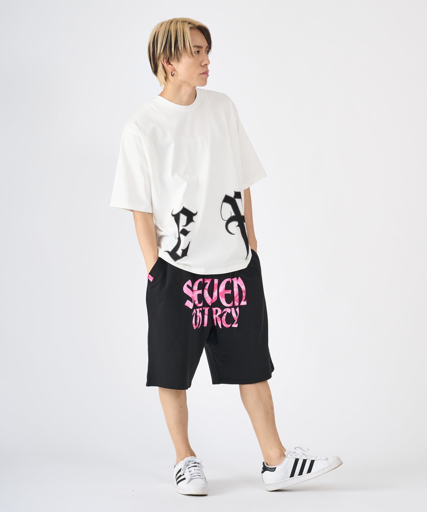 カモフラ発泡プリントショートパンツ