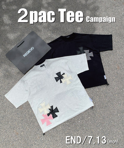 【2着で7,980円】Last Summer Special Vol.9 アイアンクロスPUアップリケ半袖Tシャツ