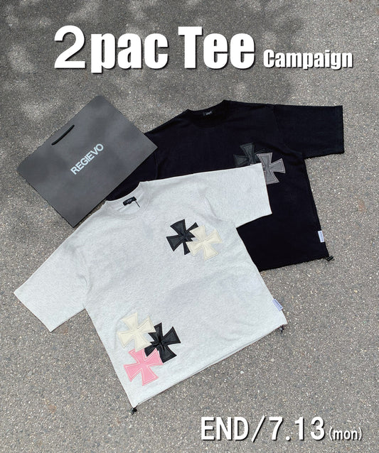 【2着で7,980円】Last Summer Special Vol.9 アイアンクロスPUアップリケ半袖Tシャツ