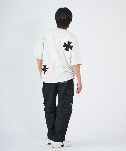 アイアンクロスPUアップリケ半袖Tシャツ
