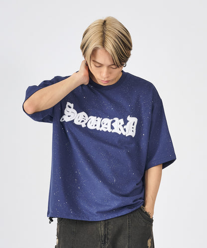 グリッターラメサガラ刺繍半袖Tシャツ