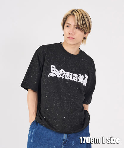 グリッターラメサガラ刺繍半袖Tシャツ