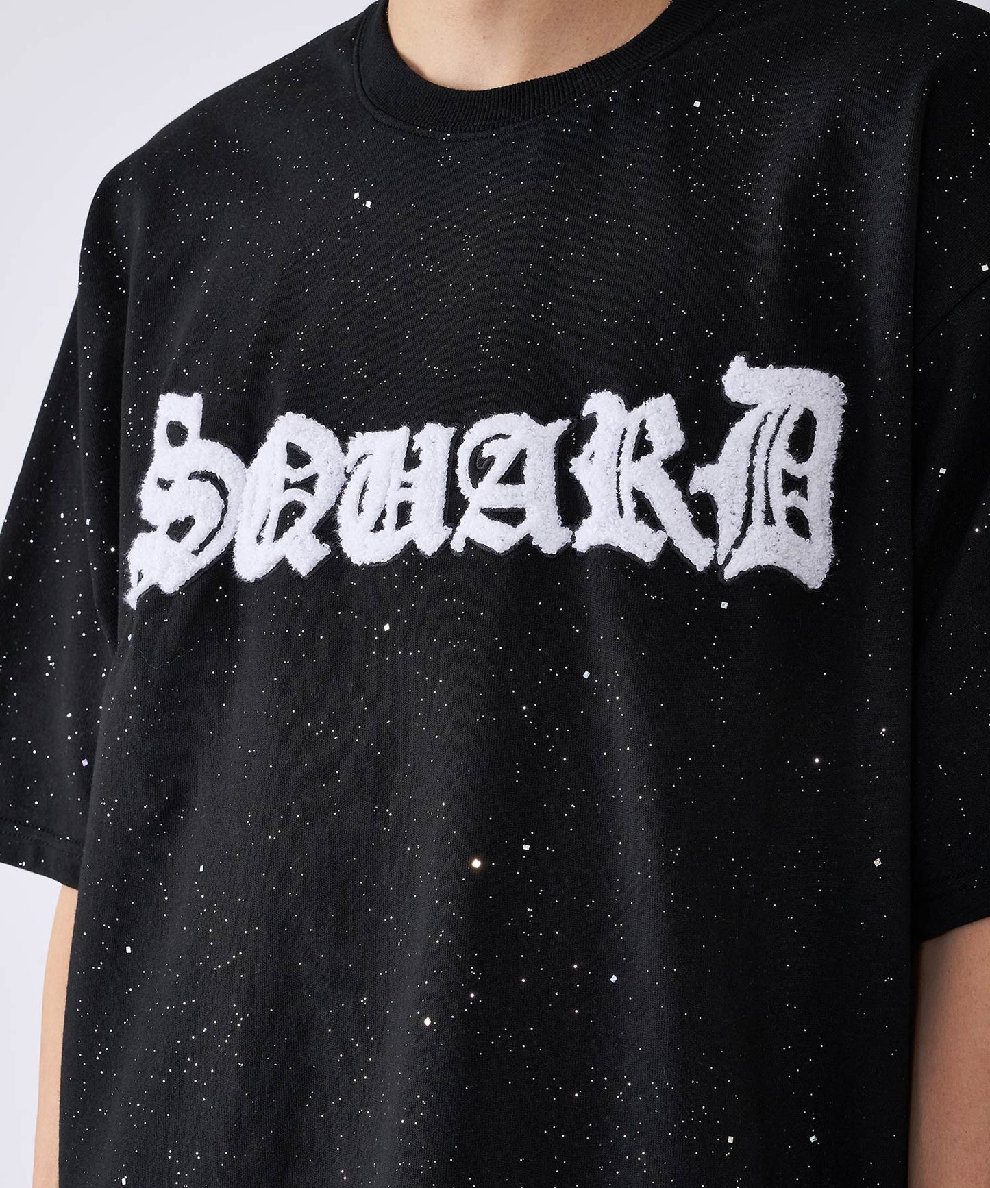 グリッターラメサガラ刺繍半袖Tシャツ