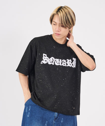 グリッターラメサガラ刺繍半袖Tシャツ