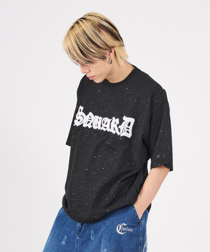 グリッターラメサガラ刺繍半袖Tシャツ