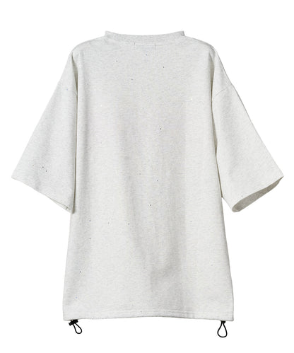 グリッターラメサガラ刺繍半袖Tシャツ