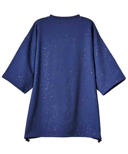 グリッターラメサガラ刺繍半袖Tシャツ