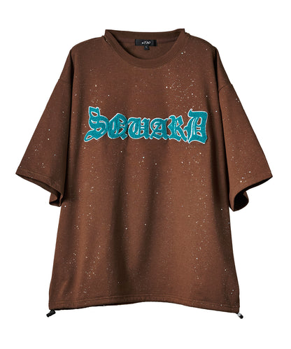 グリッターラメサガラ刺繍半袖Tシャツ