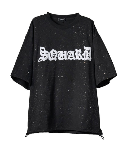 グリッターラメサガラ刺繍半袖Tシャツ