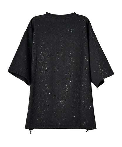 グリッターラメサガラ刺繍半袖Tシャツ
