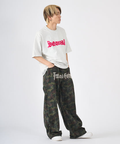 グリッターラメサガラ刺繍半袖Tシャツ