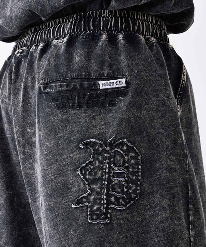 硫化天竺　ロゴアップリケ刺繍セットアップ