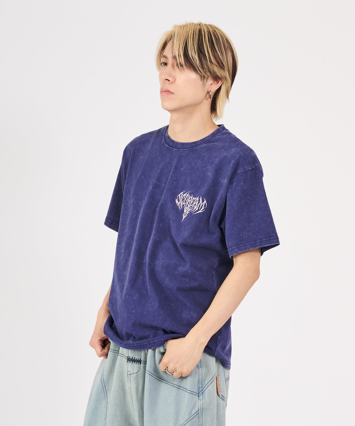 硫化天竺　ボーンモチーフ半袖Tee