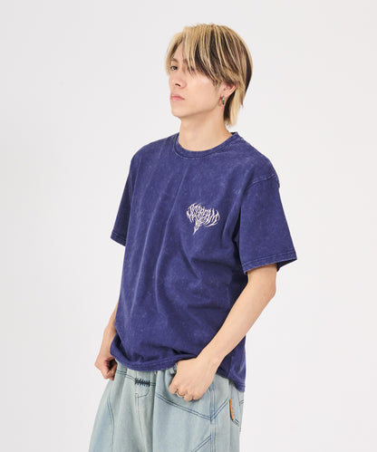 硫化天竺　ボーンモチーフ半袖Tee