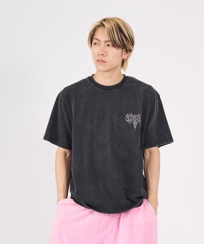 硫化天竺　ボーンモチーフ半袖Tee