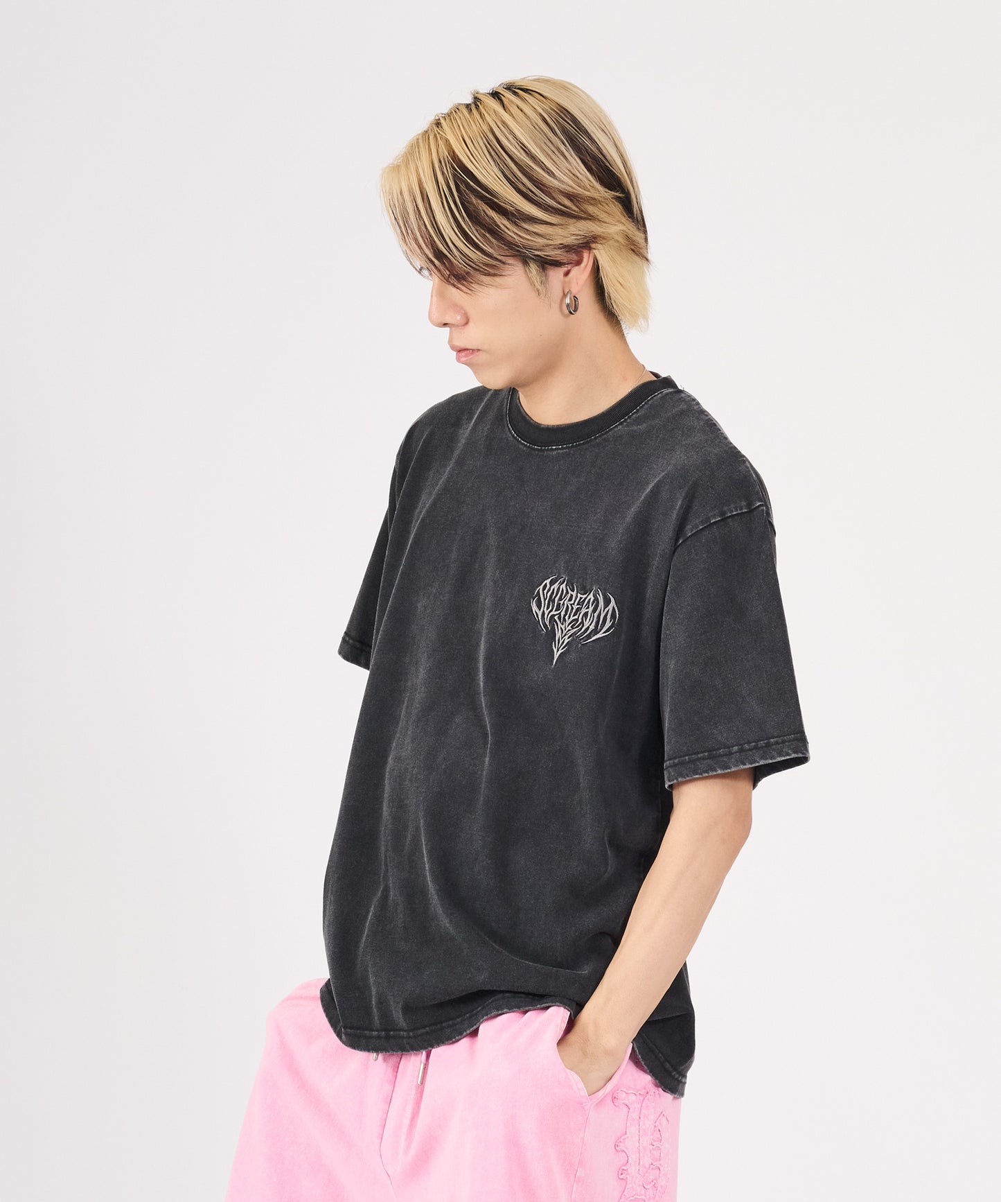 硫化天竺　ボーンモチーフ半袖Tee