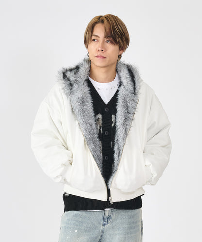 リバーシブルファーブルゾン