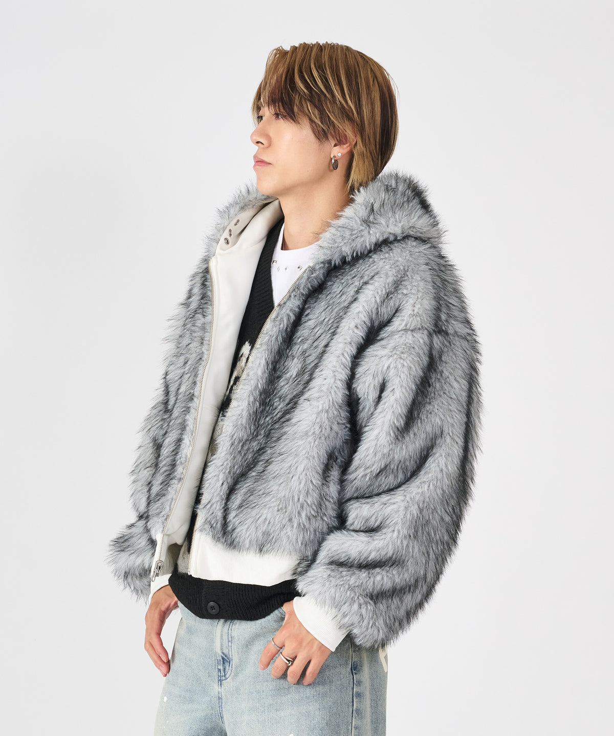 リバーシブルファーブルゾン