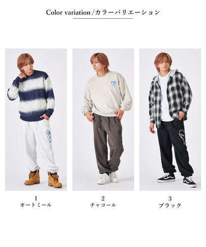 ハートデニムアップリケパンツ