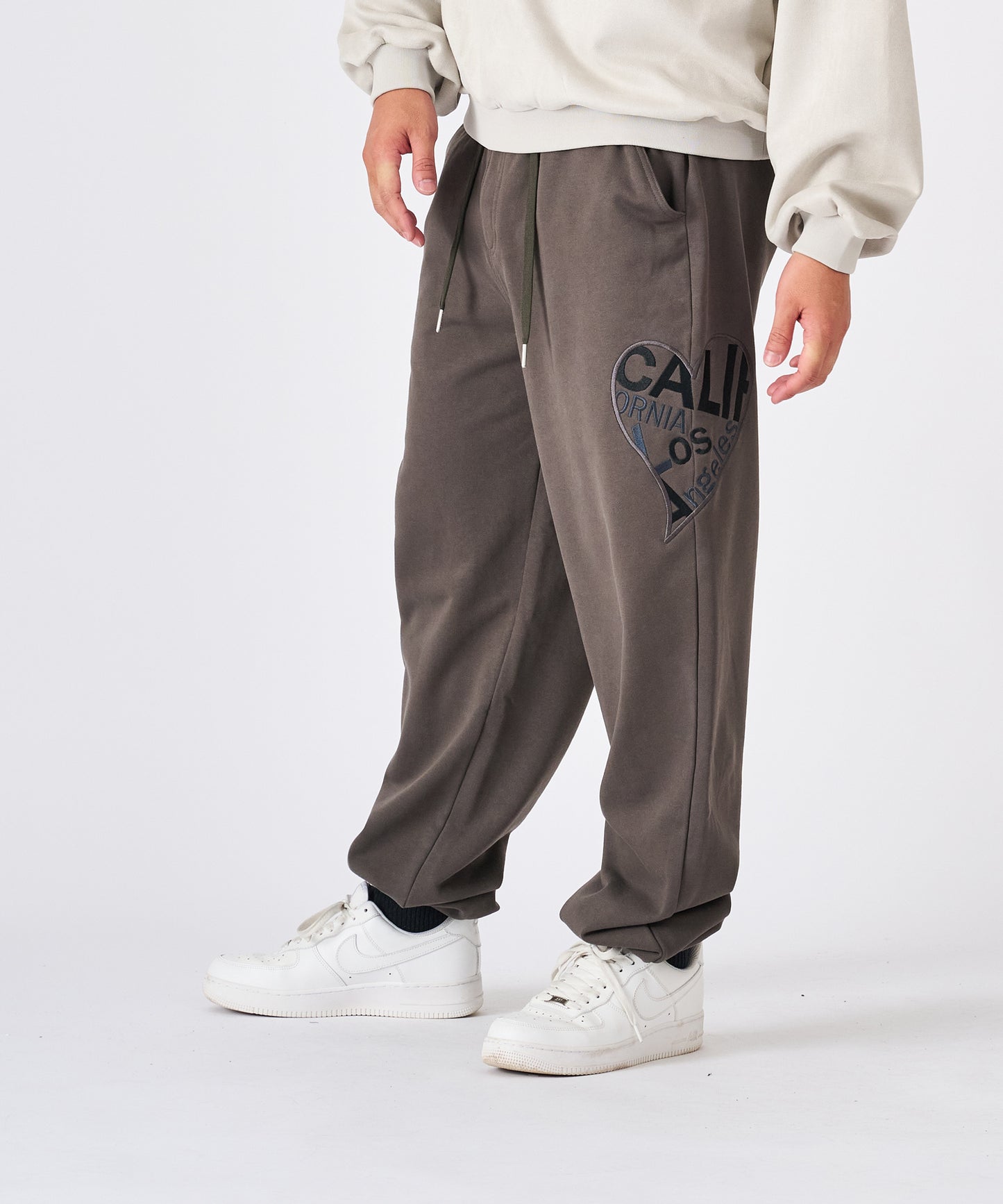 ハートデニムアップリケパンツ