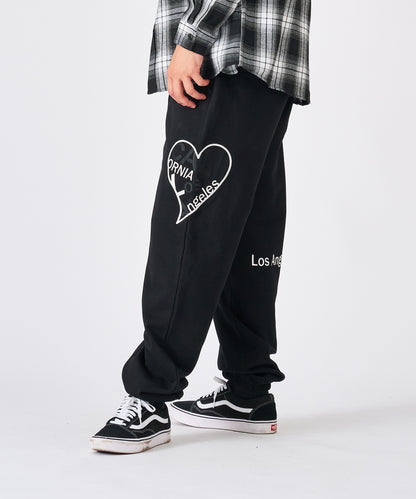 ハートデニムアップリケパンツ